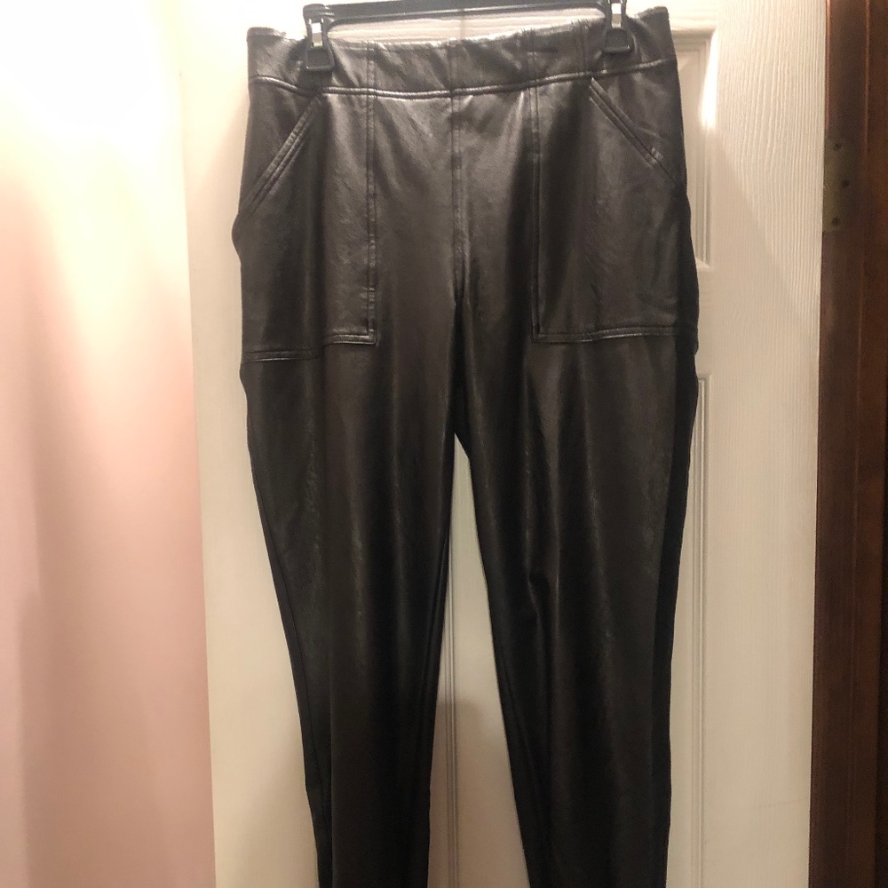 Faux Leather joggers